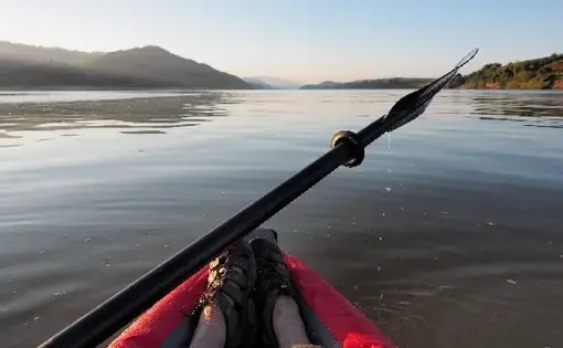 Kayaking on the Irrawaddy River. Image by Doug Bock Clark. Myanmar, 2017.