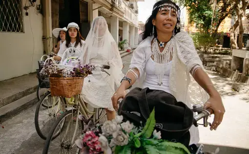 For Iloilo City’s avid cyclists, any reason is a good one to ride. Here they ride to celebrate women. Image by Eric Barbosa Jr. Philippines, 2015.