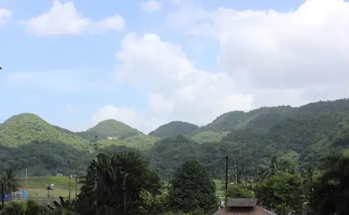 View of Jamaican Mountains in Saint Catherine Parish. Image by Monica Long. Jamaica, 2018.