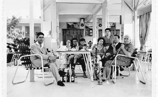Members of the Knadjian family at the Abu Artin restaurant and inn, 1959. Image courtesy of the Knadjian family.
