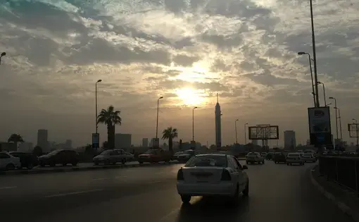Cairo's 6 October Bridge is shorthand for traffic. Commuters will plan their whole day around whether the fly-over that stretches half the length of Cairo proper is gridlocked. Image by Jahd Khalil. Egypt, 2017. 