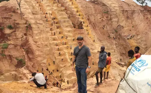 Writer Peter Gwin reported from a goldmine run by a former Seleka general outside the town of Bambari. Image by Peter Gwin. Central African Republic, 2017. Writer Peter Gwin reported from a goldmine run by a former Seleka general outside the town of Bambari. Image by Peter Gwin. Central African Republic, 2017.