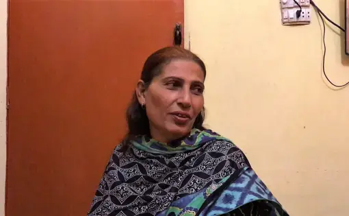 Bindiya Rana, founder of Gender Interactive Alliance, explains the source of her inspiration in running an organization for the transgender community in Karachi. Image by Rubab Anwar. Pakistan, 2017.