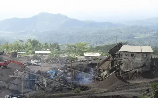 Indonesia sand mine.