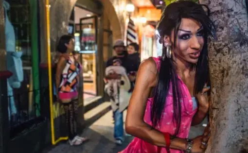 Fernanda Sanchez in Tijuana's Zona Norte, the red light district. Image by Malcolm Linton. Mexico, 2014. Media file: dscf6015.png