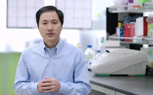 Chinese biomedical researcher Dr. Jiankui He. Image by The He Lab. China, 2018.
