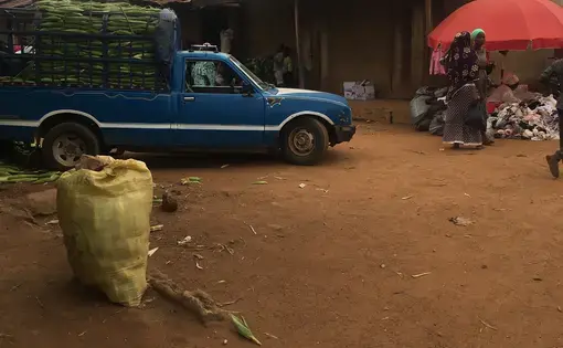 A grain cart in Nigeria. 