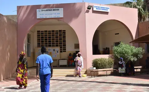 Outside the Mark Sankale Health Center. Image by Amy Nye. Senegal, 2019.