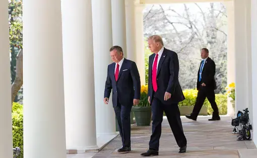 U.S. President Donald J. Trump, right, and King Abdullah II of Jordan. Image by Shealah Craighead. United States, 2017.