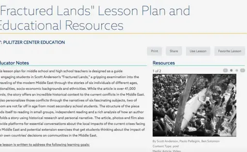 Lesson plans connected to this over 41,000-word piece help break down the themes of the story and encourage student reflection. Image by Fareed Mostoufi. Washington, DC, 2016. Media file: screen_shot_2016-08-10_at_5.14.18_pm.png