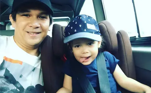 Mark Escueta spent P17,000 for a brand-new car seat for son Pele, money he considers well spent. The car seat kept the boy safe during a car crash that left Pele's mom, actress and TV host Jolina Magdangal, with slight injuries. Image courtesy of Mark Escueta. Philippines, 2017.