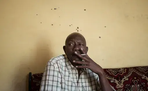 Ibrahim Alawad, of the FPRC armed group. Image by Dennis &amp; Patrick Weinert. Central African Republic, 2018.