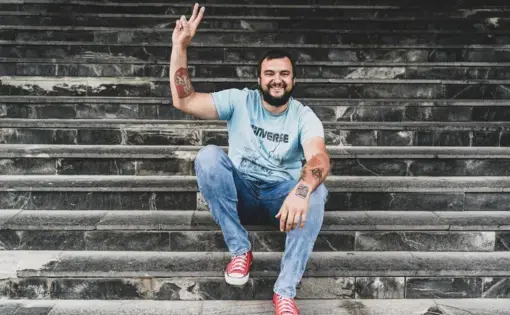 Sergei Dylevsky: ‘A huge majority are against the system.’ Image by Evgeniy Maloletka. Belarus, 2020.