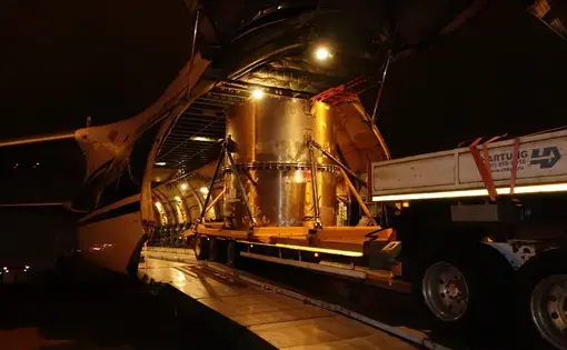 The removal from Ghana of the highly enriched uranium core. Image courtesy of the National Nuclear Security Administration (NNSA). Ghana, 2017.