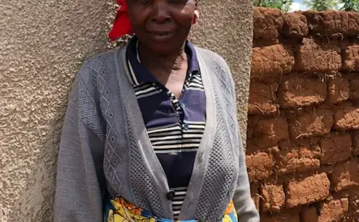 A recipient of a cash transfer in Rwanda. Image by Marc Gunther. Rwanda, 2018.
