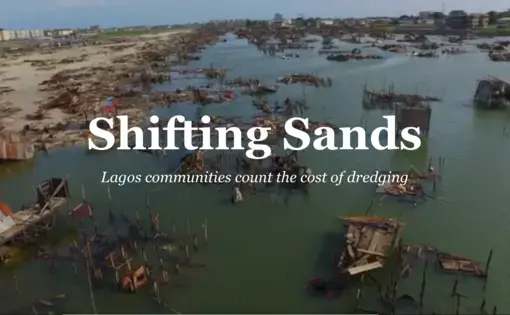 Still image from "Shifting Sands." Drone footage by Editi Effiong. Nigeria, 2017.