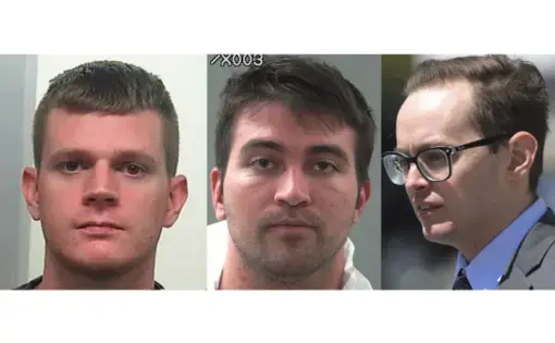 This photo combination shows from left, Aaron Shamo, Drew Crandall, and Sean Gygi. Shamo built a multimillion-dollar fentanyl trafficking empire from his computer with help from Crandall and Gygi. The case prosecutors brought against him reveals the ease with which the powerful opioid drug that has killed tens of thousands of people now moves around the world. Image courtesy of AP. United States, 2019.