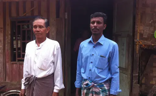 Two villagers displaced by the Thilawa Special Economic Zone in Myanmar (Burma). Media file: img_1339.jpg