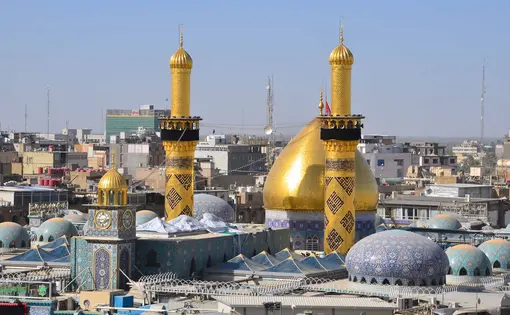 The dome of the Imam Abbas Shrine in Karbala. Image by Jack Watling. Iraq, 2017.