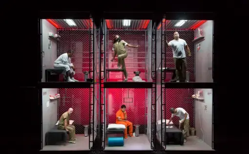 The BOX, a play about solitary confinement, performed at San Francisco’s Z Space in 2016. Image by Todd Sanchioni. United States, 2019.