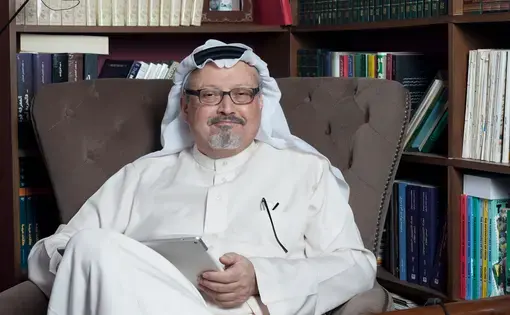 Portrait of&nbsp;journalist Jamal Khashoggi at his home in Jeddah. Image by&nbsp;Hany Musallam / Shutterstock. Saudi Arabia, 2016.