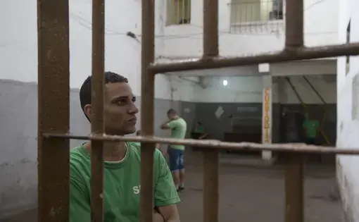 A prisoner at the Evarisio se Moraes Prison Complex in Rio de Janiero