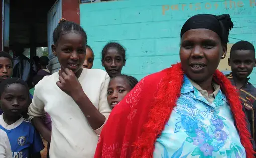 A mother in Bona in southern Ethiopia (right) underwent female genital mutilation as a young woman