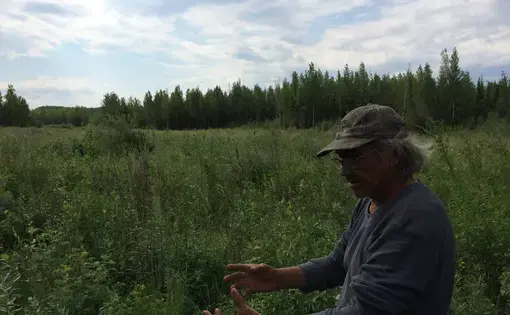 Jonas Antoine at the site of the Enbridge pipeline spill. Image by Brian Castner. Canada, 2016.