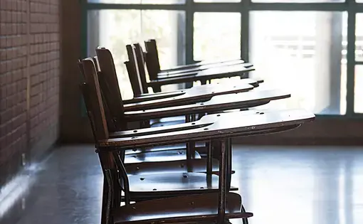 An empty school classroom in Caracas, Venezuela. Image by Molina86 / Shutterstock. Venezuela, 2018.