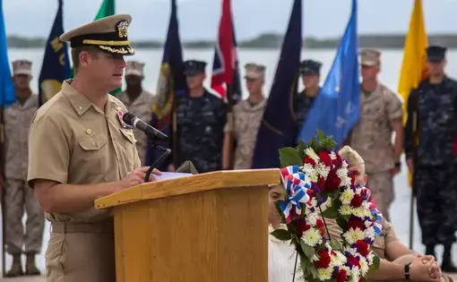 Capt. John R. Nettleton in 2014. “Command is an honor and a responsibility,” he said at his sentencing hearing Thursday. “I failed, and I know that I am accountable for my actions.” Image courtesy of the U.S. Navy. United States, 2014.