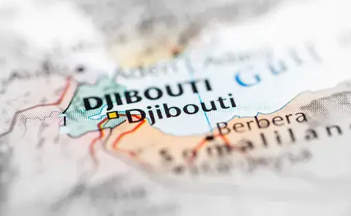 Map of Djibouti. Image by Shutterstock.