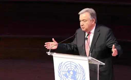 U.N. Secretary-General Antonio Guterres. Image courtesy International Maritime Organization / CC BY 2.0. 2017.