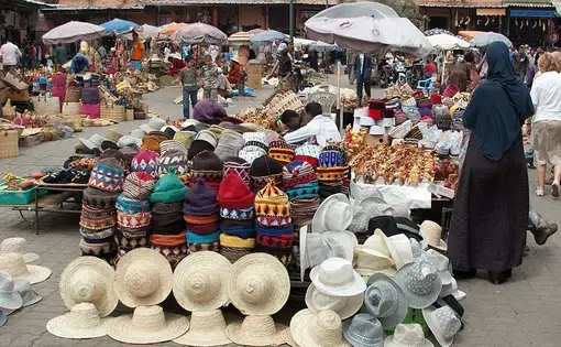 An open-air market in Marrakesh, Morocco. The city is hosting November’s COP22 Climate Conference and decisions made there could shape its future. If the rising heat brought by global warming isn’t abated, then parts of North Africa could become inhabitable by mid-century, according to a 2016 study. Image by Feliciano Guimarães via Creative Commons. Morocco, 2016.