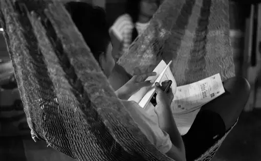 Graby, 13, who started high school this year, says his friends use technology more than he does. Still, he admits he “gets distracted” while using it. Image by Diana Crandall. Costa Rica, 2015. Media file: finalyorkin6.jpg