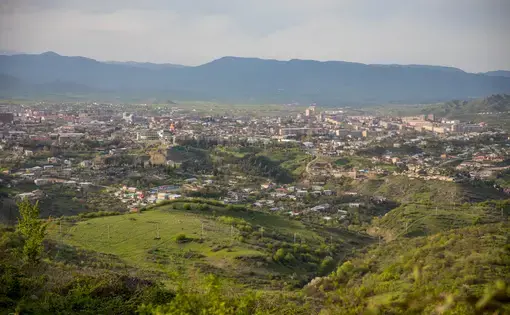 A view of Stepanakert, capital of the disputed province of Nagorno-Karabakh. Image by Eva Mont / Shutterstock. Nagorno-Karabakh, undated.