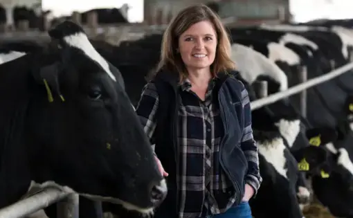 Rene Johnson is an agricultural banker in Wisconsin. Image by Mark Hoffman. United States, 2019.