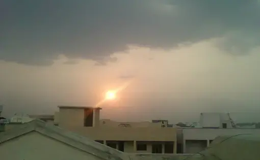 Sunset at Nizampet in Rangareddy District, Hyderabad. Image via Wikicommons. India, 2011.
