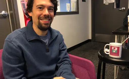 Interview with Patrick Ammerman about his Pulitzer Center Reporting Fellowship on the DosPuntos radio program. Image courtesy of Patrick Ammerman. United States, 2019.