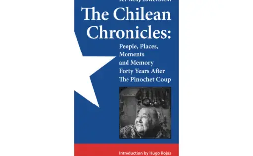 'The Chilean Chronicles: Moments and Memory Forty Years After The Pinochet Coup' book cover with photo from reporting project. Image by Jon Lowenstein. Chile, 2013.