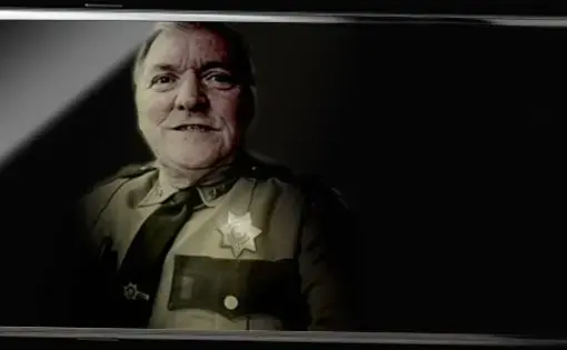 This graphic illustration of former Oxford County Sheriff Wayne Gallant uses a selfie he sent to a member of the community while in his office. Gallant resigned in December 2017, after 11 years as sheriff, but there was never a public reckoning of what happened under his management and the aftermath when he left. Illustration by Coralie Cross/BDN.