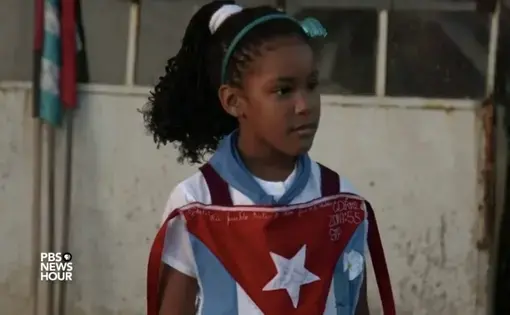 Still from PBS NewsHour broadcast, "Cuban Attitudes Toward Castro Range from Devout to Cynical."