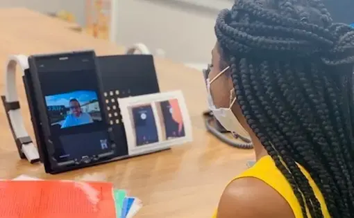 Nashville’s Family Safety Center has been offering remote help for victims of domestic violence in much greater volume during the pandemic. Image courtesy of Nevada Hamilton/Family Safety Center. United States, 2020.