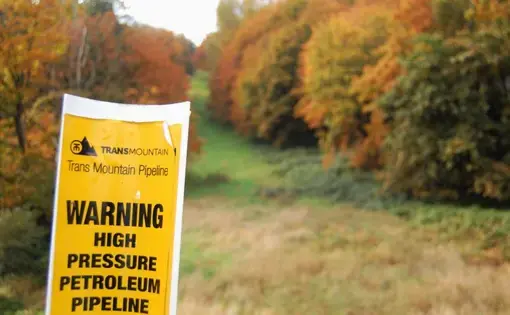 The existing Trans Mountain pipeline spans 1,150 kilometres in the Canadian provinces of Alberta and BC. Image courtesy of Jillian Kestler-D’Amours and Megan O’Toole/ Al Jazeera. Canada, 2019.