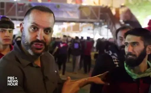 Screenshot from video courtesy PBS NewsHour. Iraq, 2017.