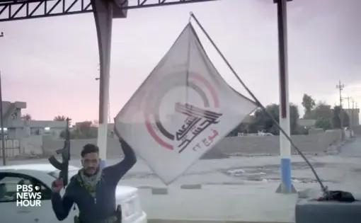 Screenshot from video courtesy PBS NewsHour. Iraq, 2017.