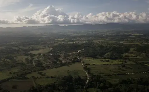 An aerial view of the Montes de María and Pichilín in Colombia’s Sucre region. Image by Ivan Valencia/For The Washington Post. Colombia, 2018.