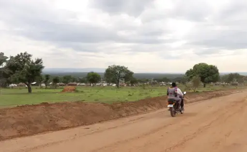 Palorinya refugee settlement in northern Uganda. Image by Carolyn Thompson. Uganda, 2019.