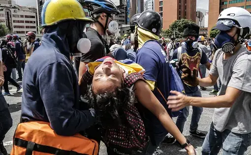 Clashes in Venezuela. Image by Nadja Drost. Venezuela, 2017. 