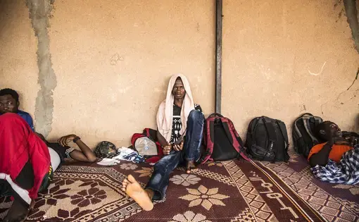 Food, beds, pillows—those are luxuries in the ghettos of Agadez. Image by Emily Kassie. Niger, 2016.