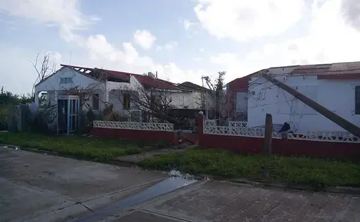 Hurricane Irma destroyed much of Barbuda's infrastructure. Image courtesy Bennylin/CC BY-SA 4.0. Barbuda, 2017.